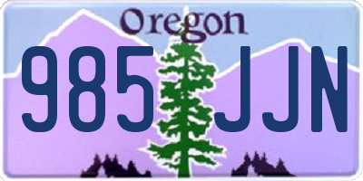 OR license plate 985JJN