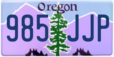 OR license plate 985JJP