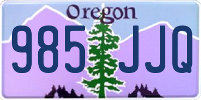 OR license plate 985JJQ