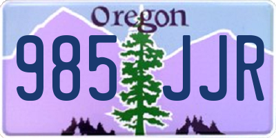 OR license plate 985JJR