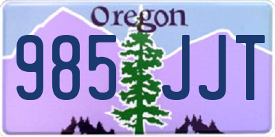 OR license plate 985JJT