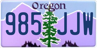 OR license plate 985JJW