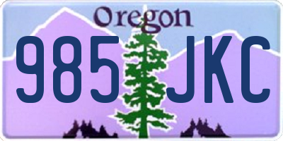 OR license plate 985JKC