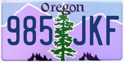 OR license plate 985JKF