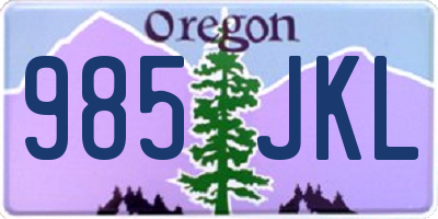 OR license plate 985JKL