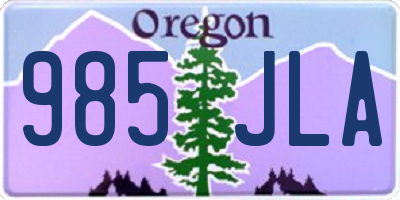 OR license plate 985JLA