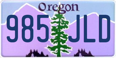 OR license plate 985JLD