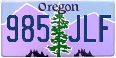 OR license plate 985JLF