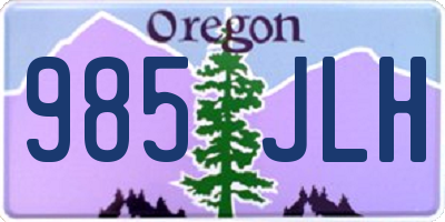 OR license plate 985JLH