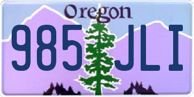 OR license plate 985JLI