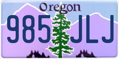 OR license plate 985JLJ
