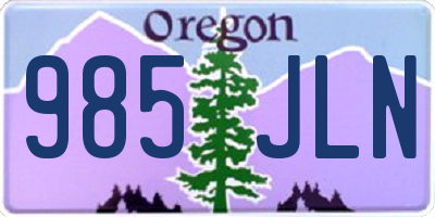 OR license plate 985JLN