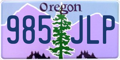 OR license plate 985JLP