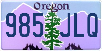 OR license plate 985JLQ