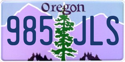 OR license plate 985JLS