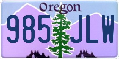 OR license plate 985JLW