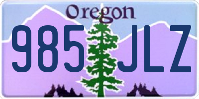 OR license plate 985JLZ