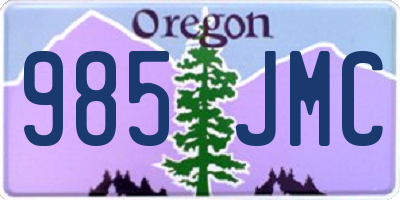 OR license plate 985JMC