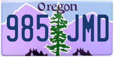 OR license plate 985JMD