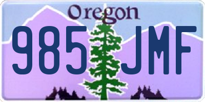 OR license plate 985JMF