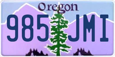 OR license plate 985JMI