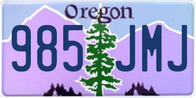 OR license plate 985JMJ