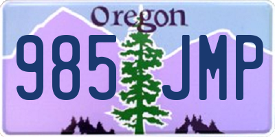 OR license plate 985JMP