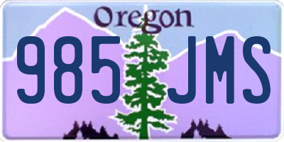 OR license plate 985JMS