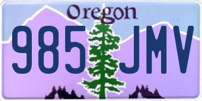 OR license plate 985JMV