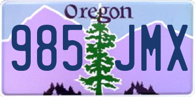 OR license plate 985JMX