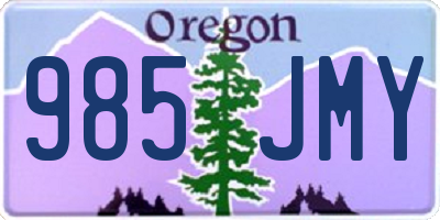 OR license plate 985JMY