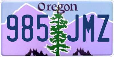 OR license plate 985JMZ