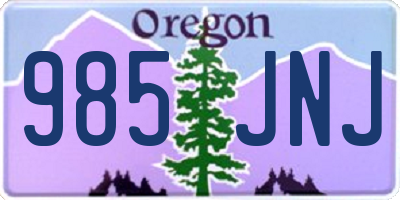 OR license plate 985JNJ