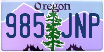 OR license plate 985JNP