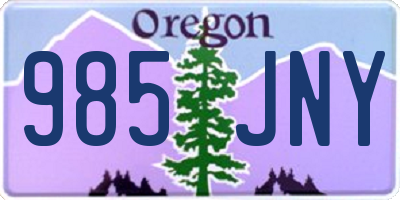 OR license plate 985JNY