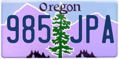 OR license plate 985JPA