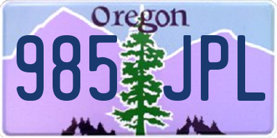 OR license plate 985JPL