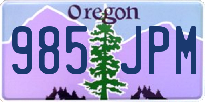 OR license plate 985JPM