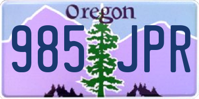 OR license plate 985JPR