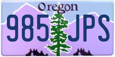 OR license plate 985JPS