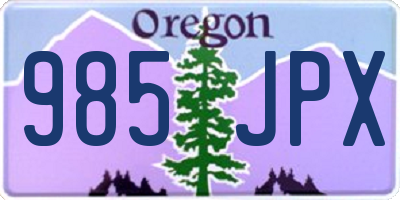 OR license plate 985JPX