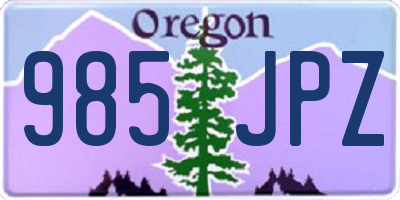 OR license plate 985JPZ