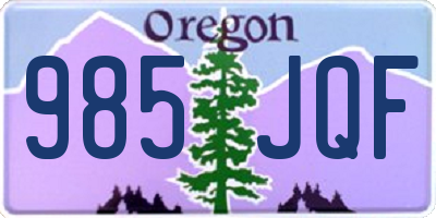OR license plate 985JQF