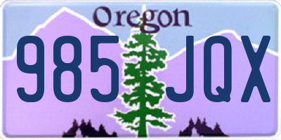 OR license plate 985JQX