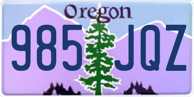 OR license plate 985JQZ