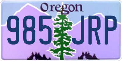 OR license plate 985JRP