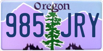 OR license plate 985JRY