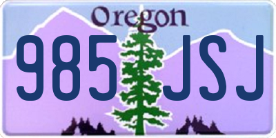 OR license plate 985JSJ