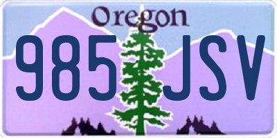 OR license plate 985JSV