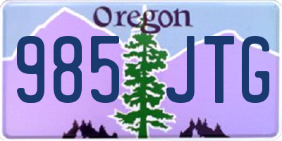 OR license plate 985JTG